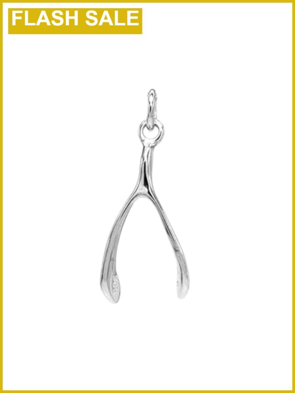 925 Sterling Silver Tiny Wishbone Charm Pendant DIY Jewelry
